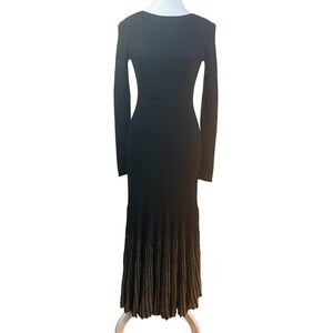 moon river twofer midi dress Moon River Twofer Midi Dress In Black